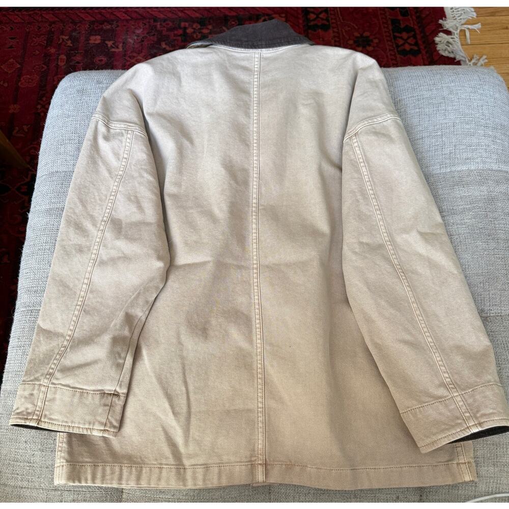 Faherty sunwashed barn coat in sandy khaki - Picture 8 of 9